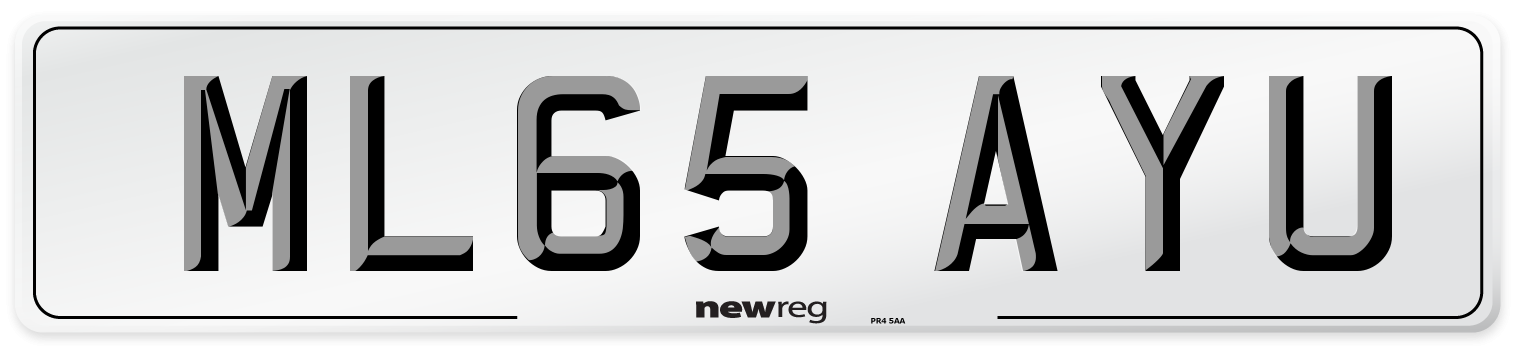 ML65 AYU Number Plate from New Reg